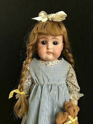 Antique Early Closed Mouth,  Open Mouth 16 " Kestner Cabinet Socket Head Doll1885