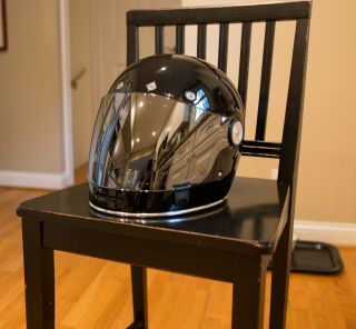 Bell Black Bullitt Motorcycle Helmet M Medium With Extra Shields