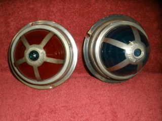 Pair Vintage Yankee American Auto Lamp Co 1920s 1930s Cadillac Lincoln Chrysler