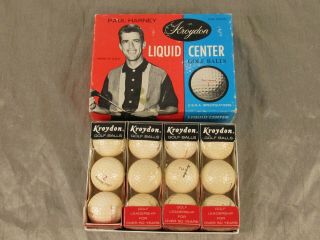 Vintage Nos Kroydon Liquid Center Paul Harney Golf Balls W/ Box