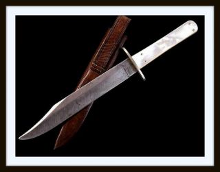 Antique 1850s English Bowie Knife By " E.  M.  Dickinson " For American Civil War