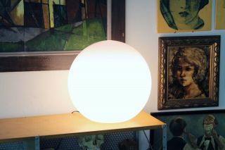 16 " Sonneman Vtg Mid Century Modern Plastic Lollipop Ball Orb Table Lamp Laurel