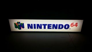 Nintendo 64 Retail Display Sign - N64m65k - Vintage