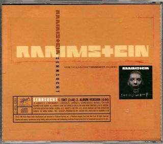 Rammstein Sehnsucht W Edit & Album Version Rare Promo Cd Till Lindemann Emigrate