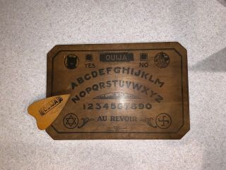 Antique Ouija 1920 Game Board J.  M.  Simmons & Co Chicago Occult,  Planchette