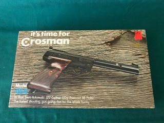 Vintage Crosman Model 454 Bb.  177 Cal Co2 Air Pistol W/box And Paperwork.