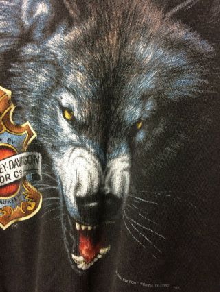 Vintage 1992 HARLEY DAVIDSON Wolf 3D Emblem Crewneck Sweatshirt Size Small USA 4