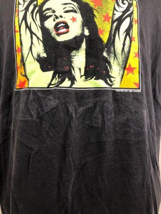 VTG Soundgarden Pearl Jam T Shirt Green Lady Kozik 1999 Tee Tour USA XL 90s 10