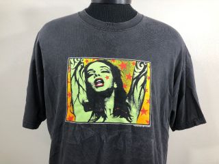 Vtg Soundgarden Pearl Jam T Shirt Green Lady Kozik 1999 Tee Tour Usa Xl 90s