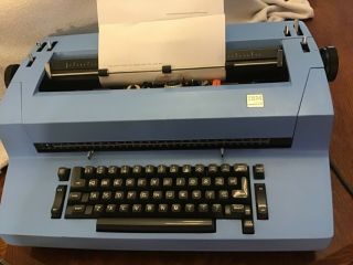Vintage Ibm Selectric Ii Correcting Typewriter Blue W/ Ribbon