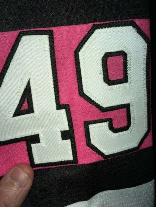 RARE Tyler Spurgeon Adirondack Flames Breast Cancer Game Issued AHL Jersey 9