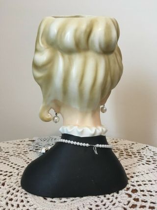X LARGE 9.  5  NAPCO lady head vase headvase vintage HTF 4