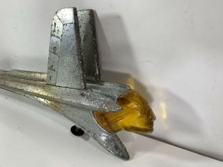 1953 Pontiac Hood Ornament Chieftain Indian Amber Lucite Head 4152169 Vintage 1A 2