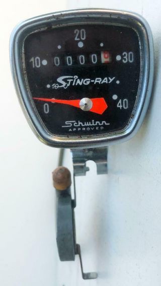 Vintage Schwinn 20 " Sting - Ray Bicycle Speedometer With Cable And Drive