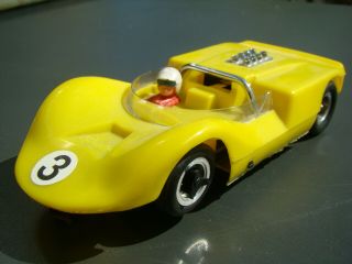 Very rare Swiss made Kitty 1:24 La Cucaracha MK II Spider slot car yellow 12