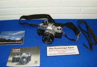 Vintage Canon Ae - 1 35mm Slr Camera & Lens