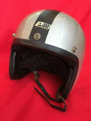 Vintage Les Leston Grand Prix Crash Helmet Size 7