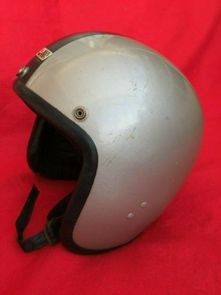 Vintage Les Leston Grand Prix Crash Helmet Size 7 2