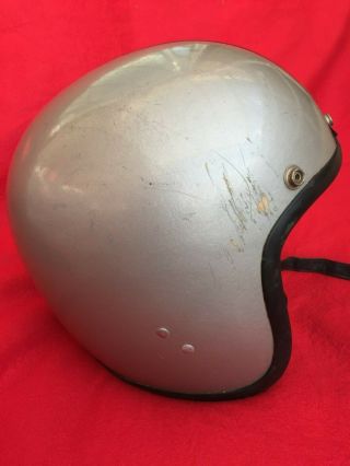Vintage Les Leston Grand Prix Crash Helmet Size 7 4