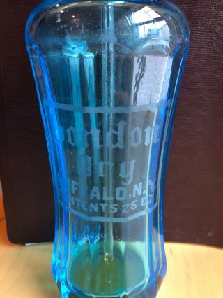 Vintage London Dry 12 - Sided Light Blue Seltzer Bottle