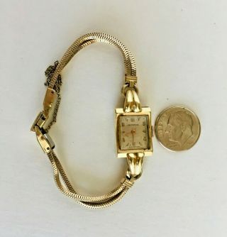 Vintage Swiss Made Juvenia 14K Solid Gold Ladies Watch 3