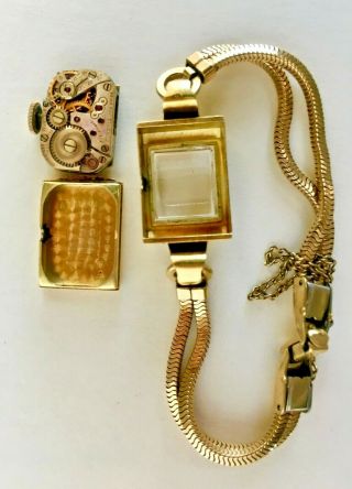 Vintage Swiss Made Juvenia 14K Solid Gold Ladies Watch 4