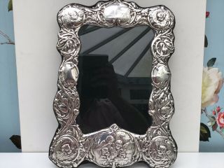 A Large Vintage Silver Photograph Frame With Cherubs,  1998