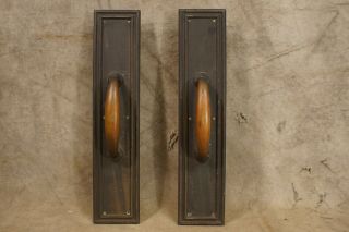 Antique Local Iowa School Brass Door Pulls/handles 15 1/2 " By 3 1/2 "
