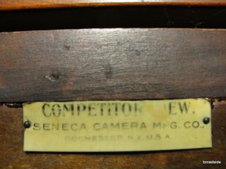 Vintage Seneca Competitor View Camera 6.  5 x 8.  5 w/ film holders - large format 10