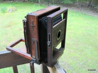 Vintage Seneca Competitor View Camera 6.  5 x 8.  5 w/ film holders - large format 2