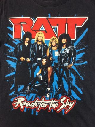 Ratt 1988 Reach for the Sky Vintage Band T Shirt RARE Authentic Size Large 2