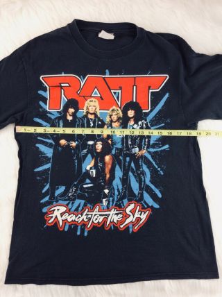 Ratt 1988 Reach for the Sky Vintage Band T Shirt RARE Authentic Size Large 8