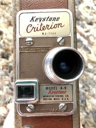Vintage Antique Keystone Criterion Model A - 9 16mm Movie Camera With Case 2