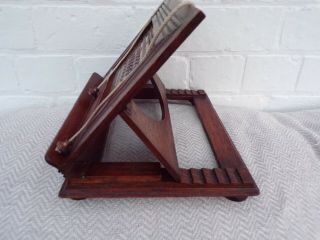 Vintage Oak and Brass book rest,  table top music stand,  lectern,  wedding seating 3