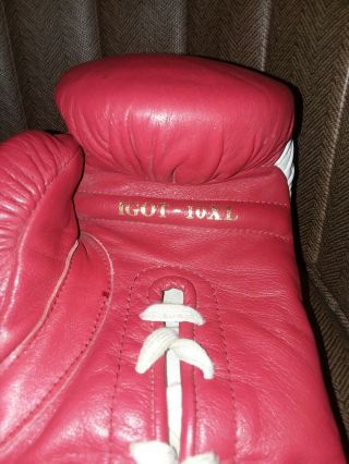 Vintage Tuf - Wear Red & White Lace Up Boxing Gloves IGOT 10XL 4