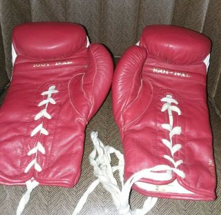Vintage Tuf - Wear Red & White Lace Up Boxing Gloves IGOT 10XL 6