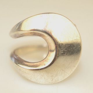 Vintage David Andersen Sterling Silver Mid - Century Modernist Ring Denmark Size 7