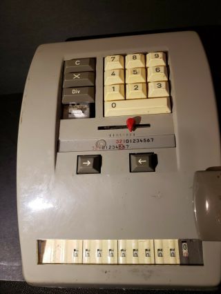 Vintage Bohn Contex Mechanical Calculator Adding Machine 1950 1960
