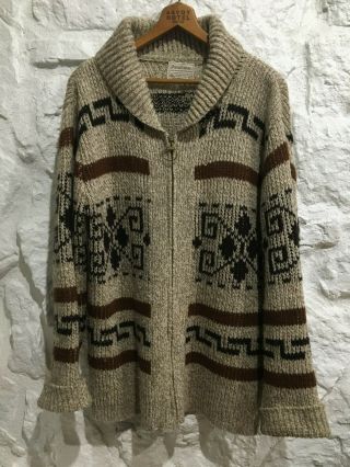 Vintage Pendleton Big Lebowski Dude Shawl Collar Sweater Sz Xl