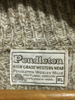 Vintage Pendleton Big Lebowski Dude Shawl Collar Sweater Sz XL 4