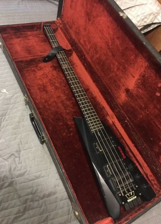 Vintage 1985 Westone Quantum 4 String Headless Bass w/ Hardshell Case 3