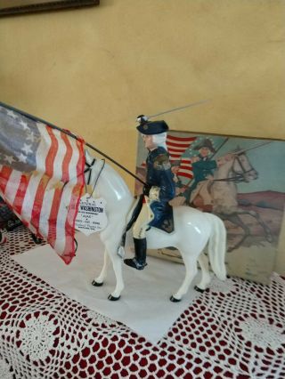 Wow Vintage Hartland George Washington Tag In This One Is,  Flag