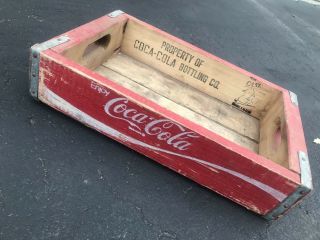 5 Vintage 1970’s Red Coke Coca Cola Wood Soda Pop Case Crate Graphics Inside 7