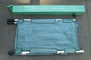Vintage Folding Transport Stretcher Medsource Utiliport with Metal Box 5