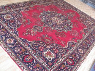 A Brilliant Old Handmade Tabris Azerbaijan Oriental Carpet (341 X 250 Cm)