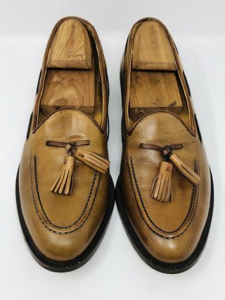 Vintage COLE HAAN Tan Moc Mocassin Toe Tassel Loafers Shoes USA Mens Sz 9.  5 D 2