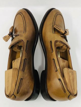Vintage COLE HAAN Tan Moc Mocassin Toe Tassel Loafers Shoes USA Mens Sz 9.  5 D 4