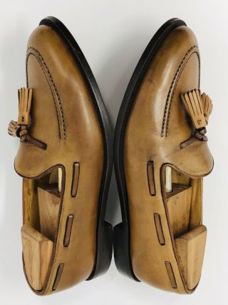 Vintage COLE HAAN Tan Moc Mocassin Toe Tassel Loafers Shoes USA Mens Sz 9.  5 D 5