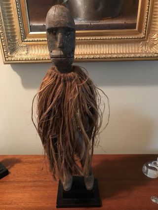 Antique African 24 " Hand Carved Wood Statue Cameroon