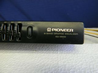 Vintage Pioneer EQ - 4500 Made In Japan 9 Band Equalizer Graphic Rare SQ 2